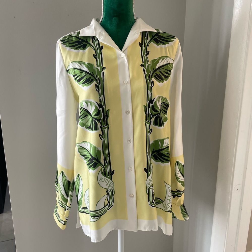 MAX MARA ❤️🔥shirt!❤️🔥❤️🔥❤️🔥100%Silk! - Picture 2 of 9